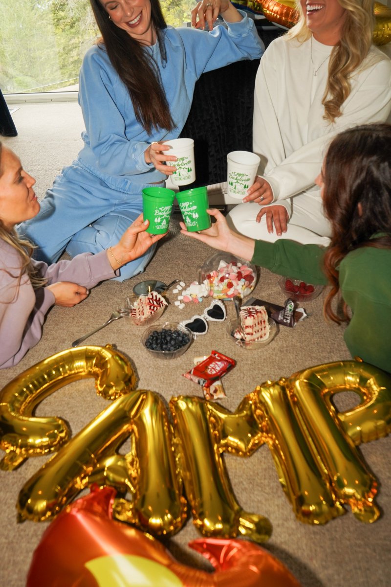 Camp Bachelorette Cups Camp Cabin Theme Hen Party Favor Team Bride Bach and Boujee