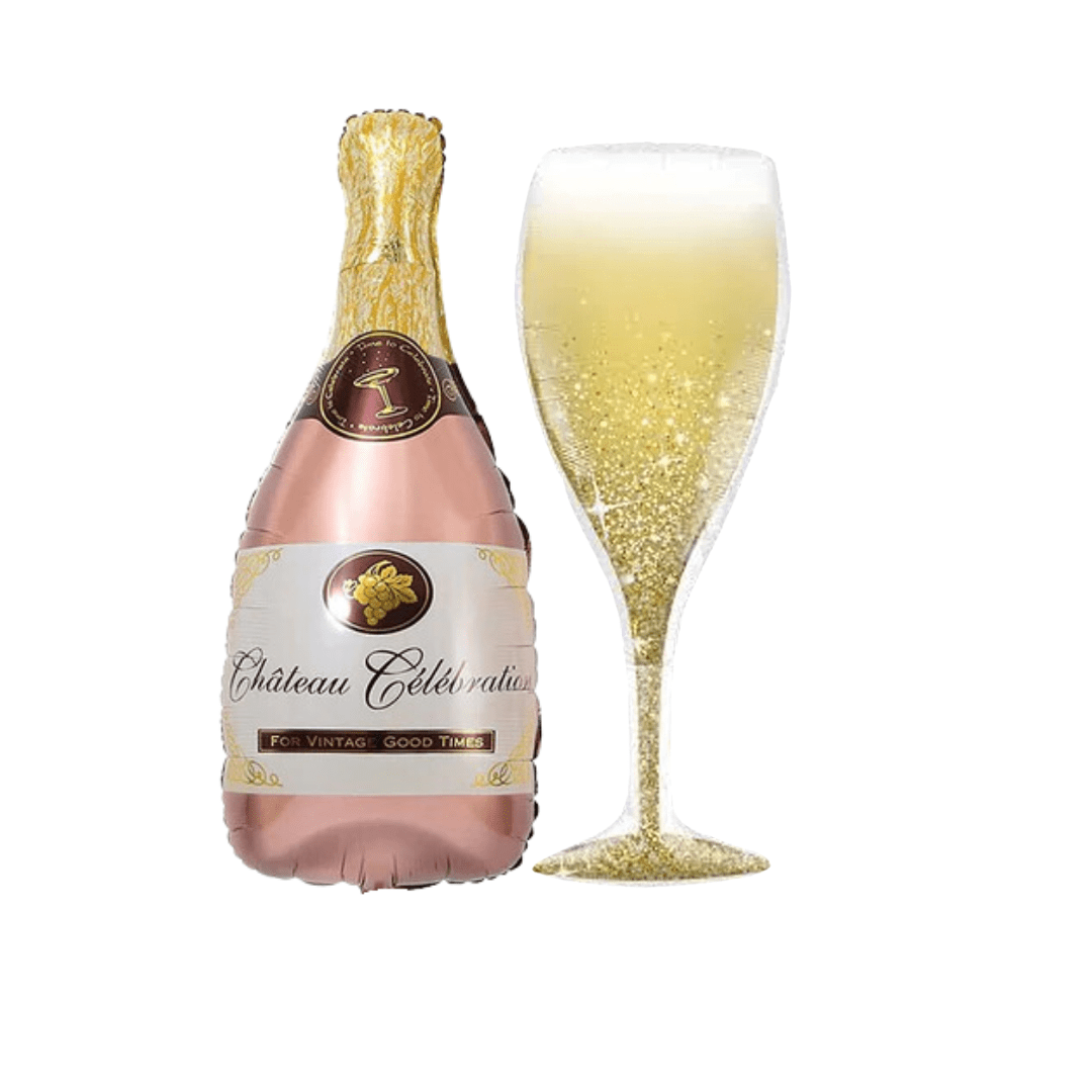 Champagne Bottle Set Helium Balloon Spritz Bachelorette Decoration Hen Party Decor - Champagne Birthday Party Bach and Boujee