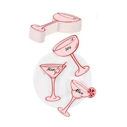 Cocktail Pink Name Cards Bach and Boujee