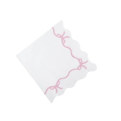Coquette Bow Scallop Napkins Bach and Boujee