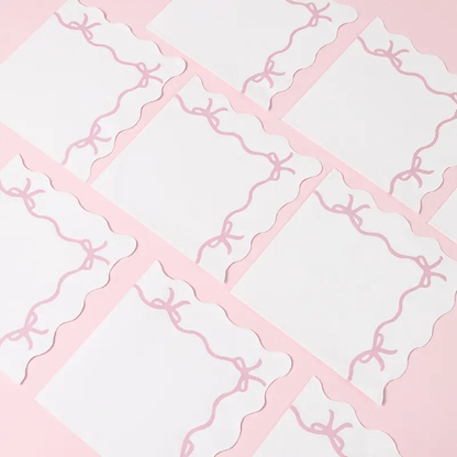 Coquette Bow Scallop Napkins Bach and Boujee