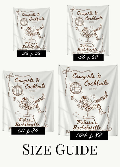 Country Cowgirl Tapestry Western Theme Bachelorette Decoration Backdrop Banner - Hen Party Backdrop Bach and Boujee