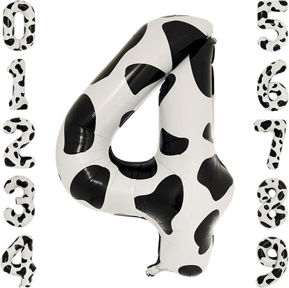 Cow Print 40" Jumbo Number Balloon Bach and Boujee