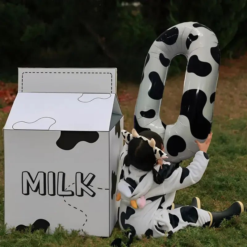 Cow Print 40" Jumbo Number Balloon Bach and Boujee