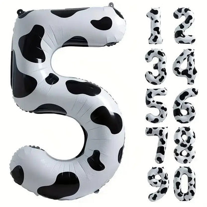 Cow Print 40" Jumbo Number Balloon Bach and Boujee