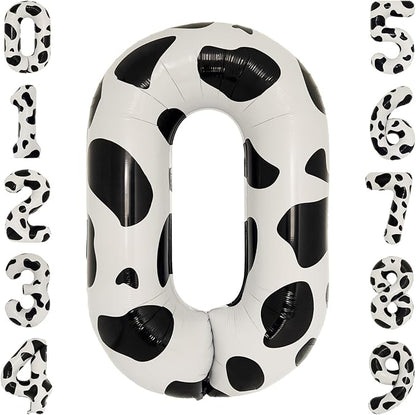 Cow Print 40" Jumbo Number Balloon Bach and Boujee