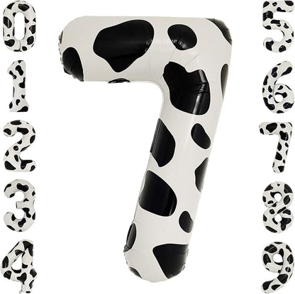 Cow Print 40" Jumbo Number Balloon Bach and Boujee