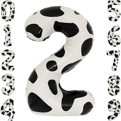 Cow Print 40" Jumbo Number Balloon Bach and Boujee