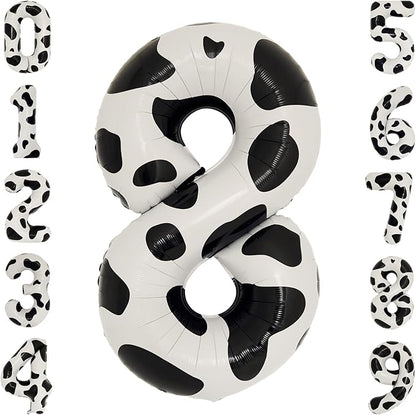 Cow Print 40" Jumbo Number Balloon Bach and Boujee