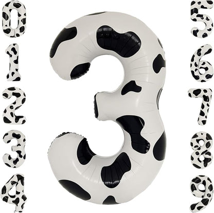 Cow Print 40" Jumbo Number Balloon Bach and Boujee