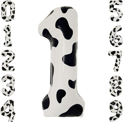 Cow Print 40" Jumbo Number Balloon Bach and Boujee