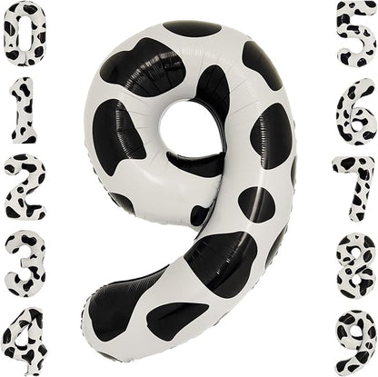 Cow Print 40" Jumbo Number Balloon Bach and Boujee