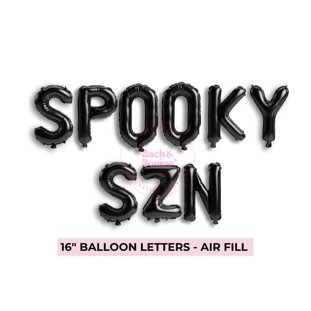 Custom Phrase - Black Letter Balloons Bach and Boujee Balloons
