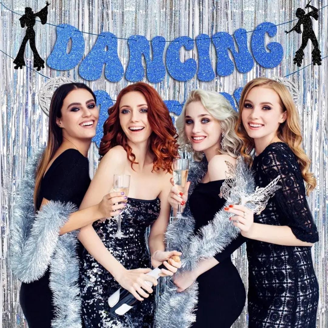 Dancing Queen Banner Decoration Bachelorette Party Theme 17th Birthday Party Hen Party Mamma Mia Bach and Boujee Banners