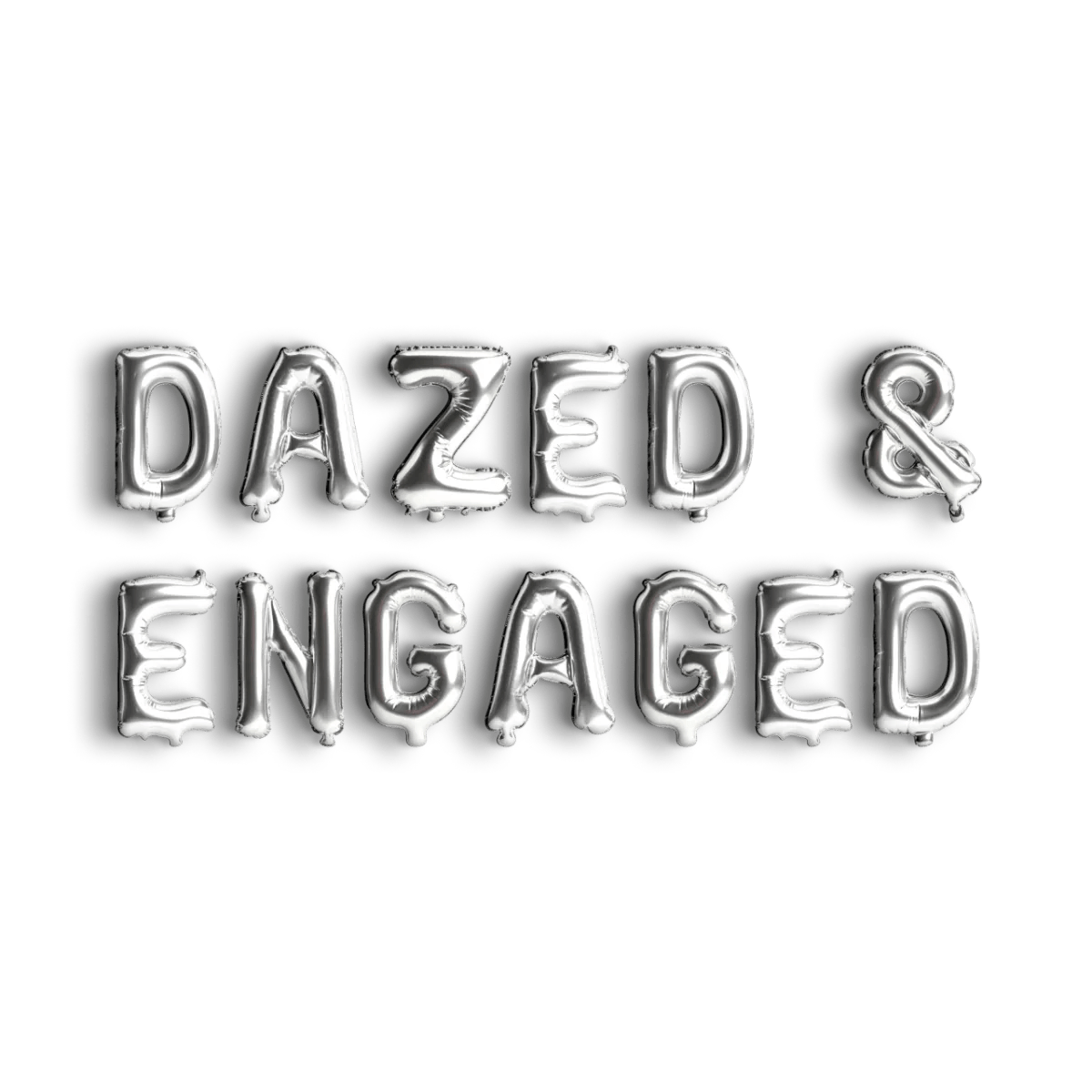 Dazed and Engaged Balloon Banner - Bachelorette Party 90s Neon Jumbo Bride Decoration Bach and Boujee Balloons