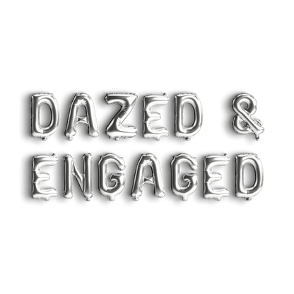 Dazed and Engaged Balloon Banner - Bachelorette Party 90s Neon Jumbo Bride Decoration Bach and Boujee Balloons