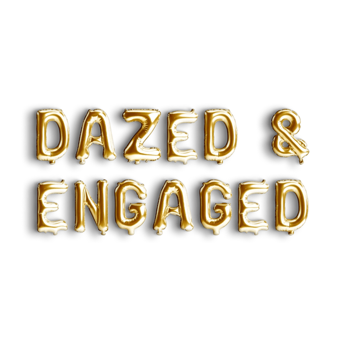 Dazed and Engaged Balloon Banner - Bachelorette Party 90s Neon Jumbo Bride Decoration Bach and Boujee Balloons