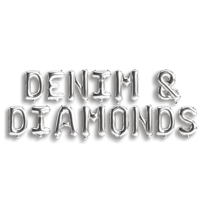 Denim & Diamonds Balloon Banner Bach and Boujee Balloons