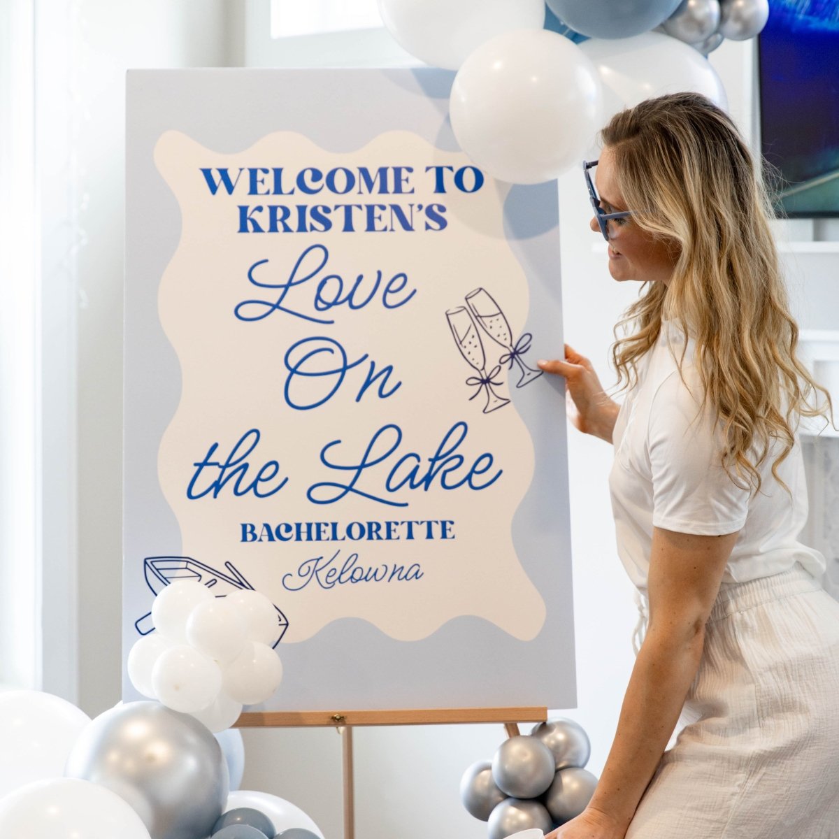 Digital Template - Love on the Lake Welcome Sign Bach and Boujee