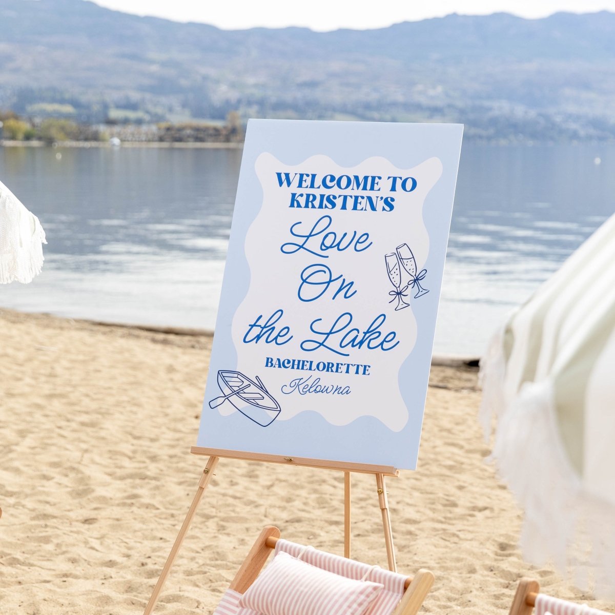 Digital Template - Love on the Lake Welcome Sign Bach and Boujee