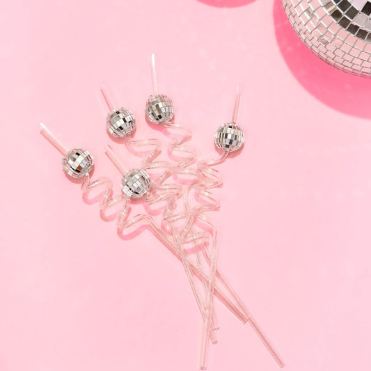 Disco Ball Straws Bach and Boujee
