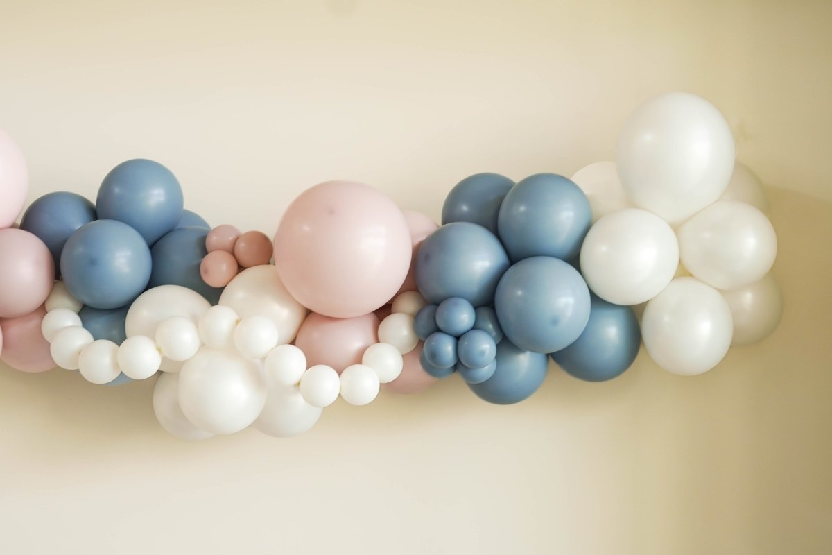 Dusty Blue & Blush Balloon Arch Bach and Boujee