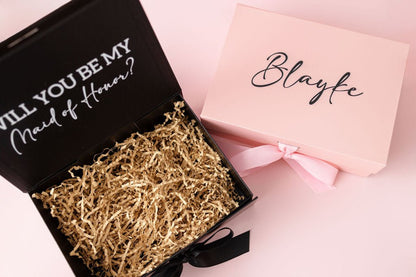 Empty Bridesmaid Proposal Gift Boxes Bach and Boujee