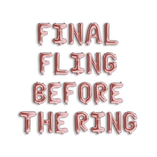 Final Fling Before The Ring Balloon Banner - Bachelorette Decorations, Bachelorette Party, Stag & Doe Decor Classy Party Bach and Boujee Balloons