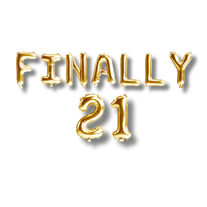 Finally 21 - 21st Birthday Balloon Banner Bach and Boujee Balloons