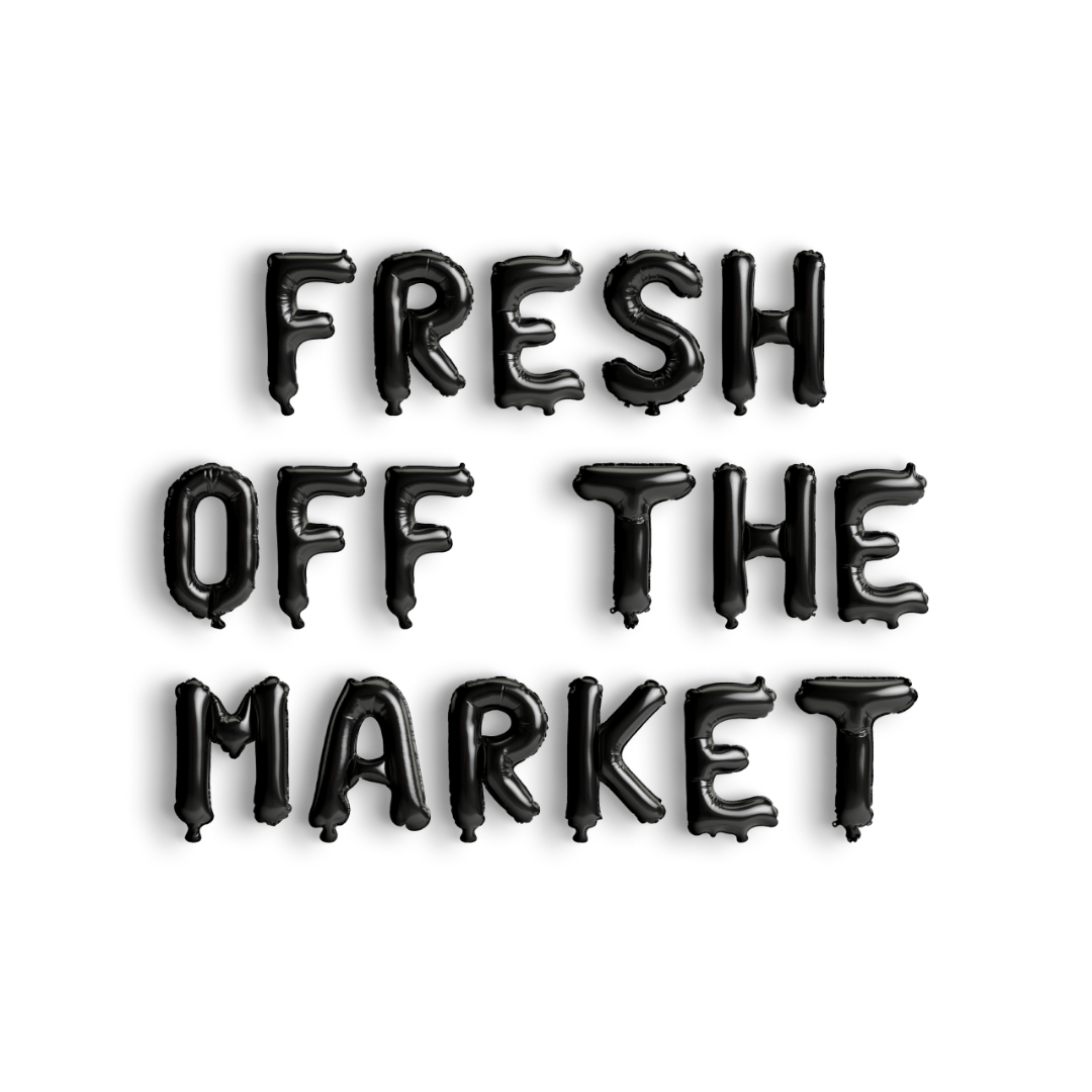 Fresh Off the Market Balloon Banner Bach and Boujee Balloons