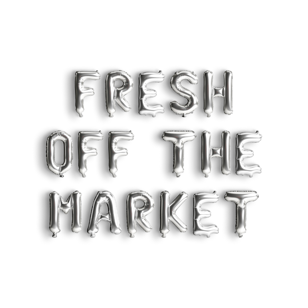 Fresh Off the Market Balloon Banner Bach and Boujee Balloons