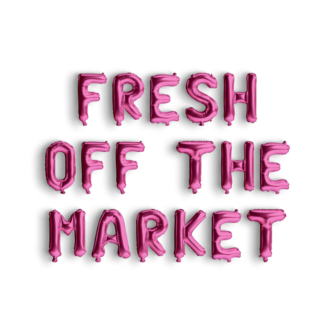 Fresh Off the Market Balloon Banner Bach and Boujee Balloons