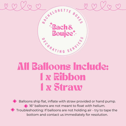 Future Mrs Foil Balloon Decoration Set - The Ultimate Bachelorette & Hen Party Accessory Bach and Boujee Balloons