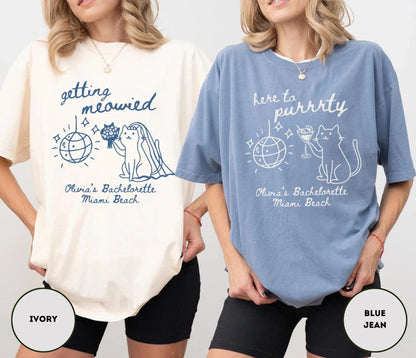 Getting Meowied Bachelorette Shirt Bach and Boujee T-Shirt