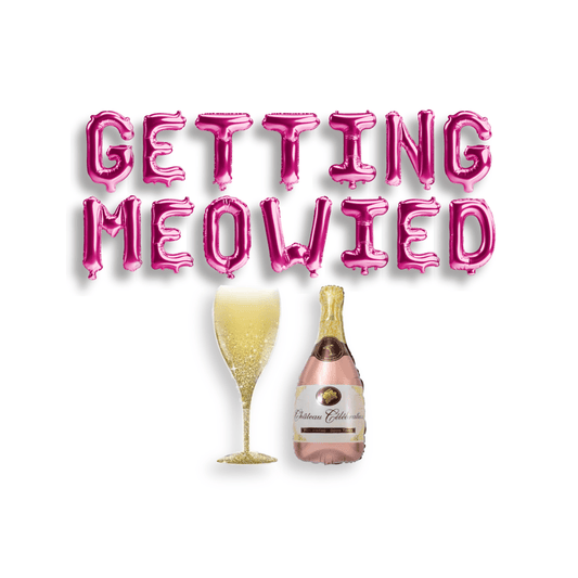 Getting Meowied Balloon Banner Bach and Boujee Balloons