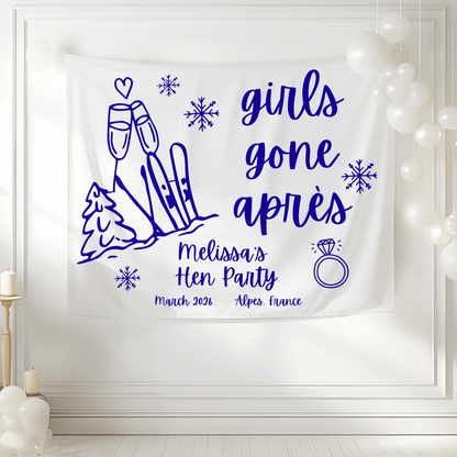 Girls Gone Apres - Girls Weekend Ski Trip Tapestry Bach and Boujee
