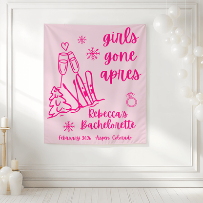 Girls Gone Apres - Girls Weekend Ski Trip Tapestry Bach and Boujee