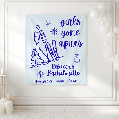 Girls Gone Apres - Girls Weekend Ski Trip Tapestry Bach and Boujee