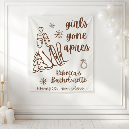 Girls Gone Apres - Girls Weekend Ski Trip Tapestry Bach and Boujee