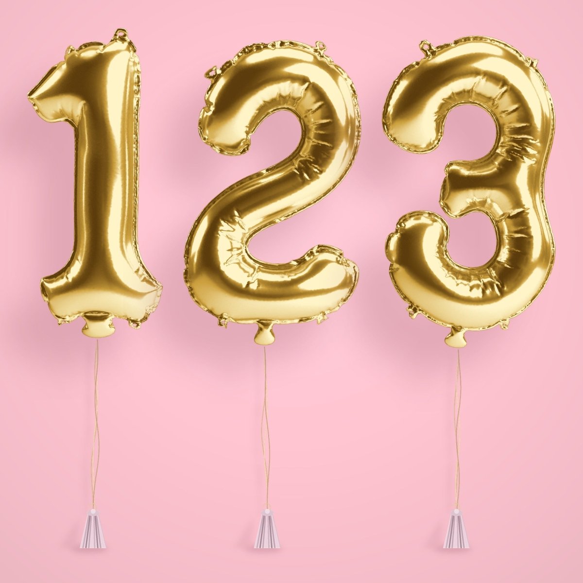 Gold Birthday Number Balloons - Jumbo 40" Bach and Boujee