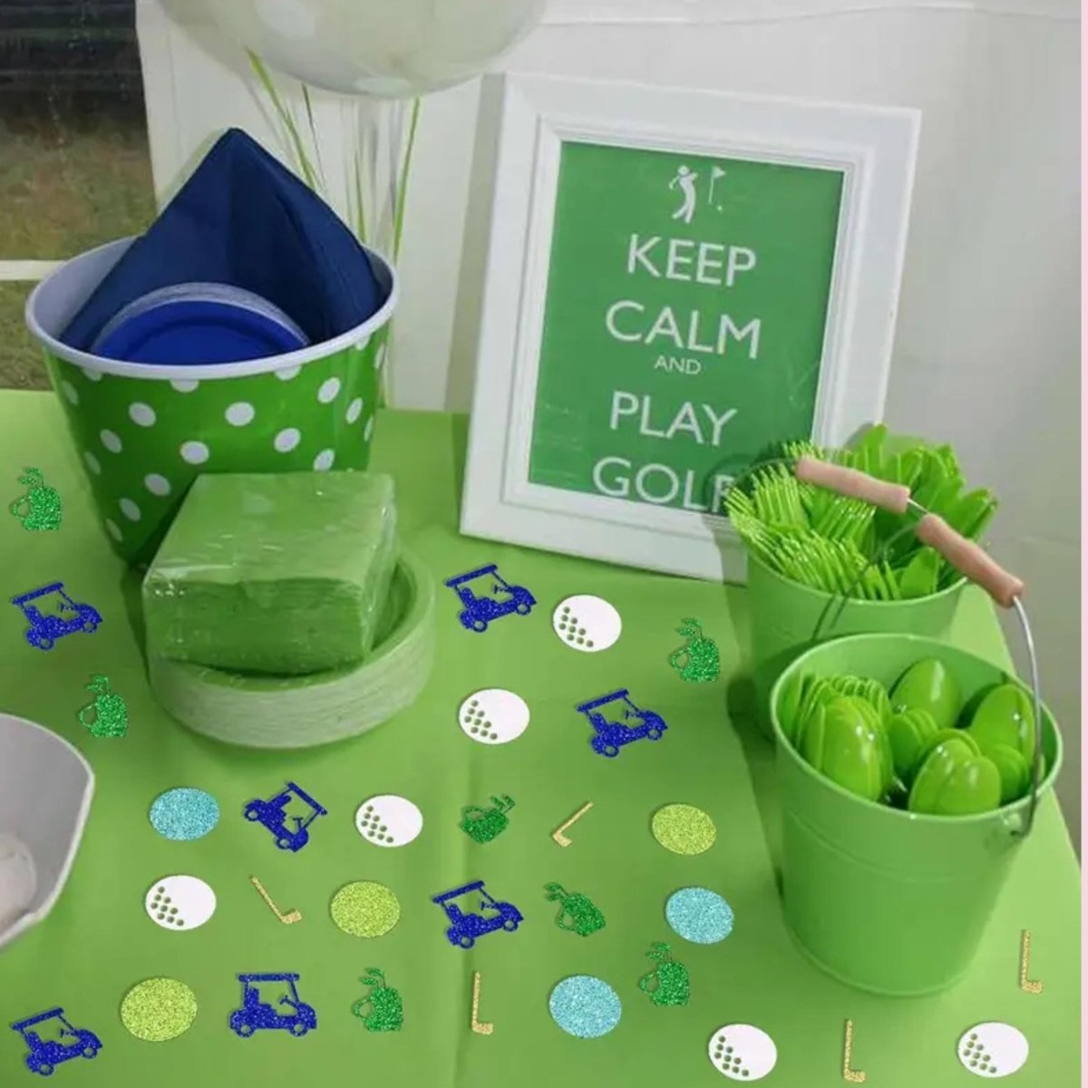 Golf Confetti Birthday Golf Party Decor Par Tee Bachelorette Decoration Blue Golf Cart Bach and Boujee