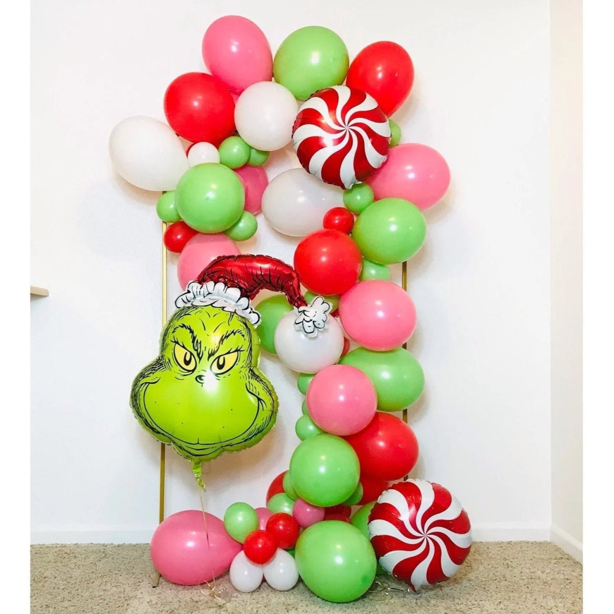 Grinch Christmas Balloon Arch - Grab & Go Bach and Boujee Balloons