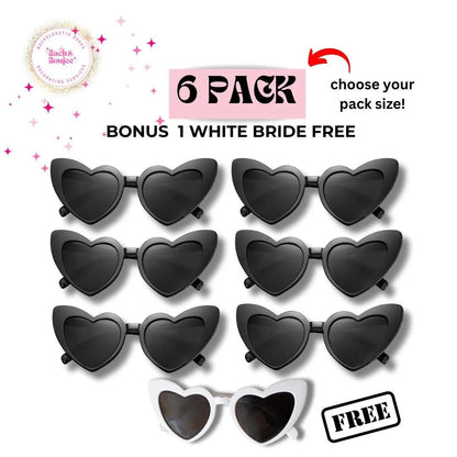 Heart Sunglasses Bachelorette Party Favor - Team Bride Bachelorette Gift Team Hen Party Bridesmaid Sunglasses Bach and Boujee