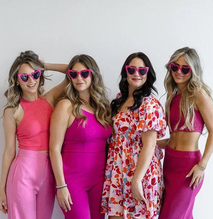 Heart Sunglasses Bachelorette Party Favor - Team Bride Bachelorette Gift Team Hen Party Bridesmaid Sunglasses Bach and Boujee