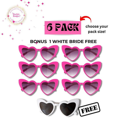 Heart Sunglasses Bachelorette Party Favor - Team Bride Bachelorette Gift Team Hen Party Bridesmaid Sunglasses Bach and Boujee