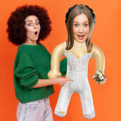 Inflatable Bride Doll Custom Doll Bride Gift for Lesbian Bachelorette Decorations LGBTQ Bachelorette Balloons for Hen Party Bach and Boujee