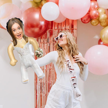 Inflatable Bride Doll Custom Doll Bride Gift for Lesbian Bachelorette Decorations LGBTQ Bachelorette Balloons for Hen Party Bach and Boujee