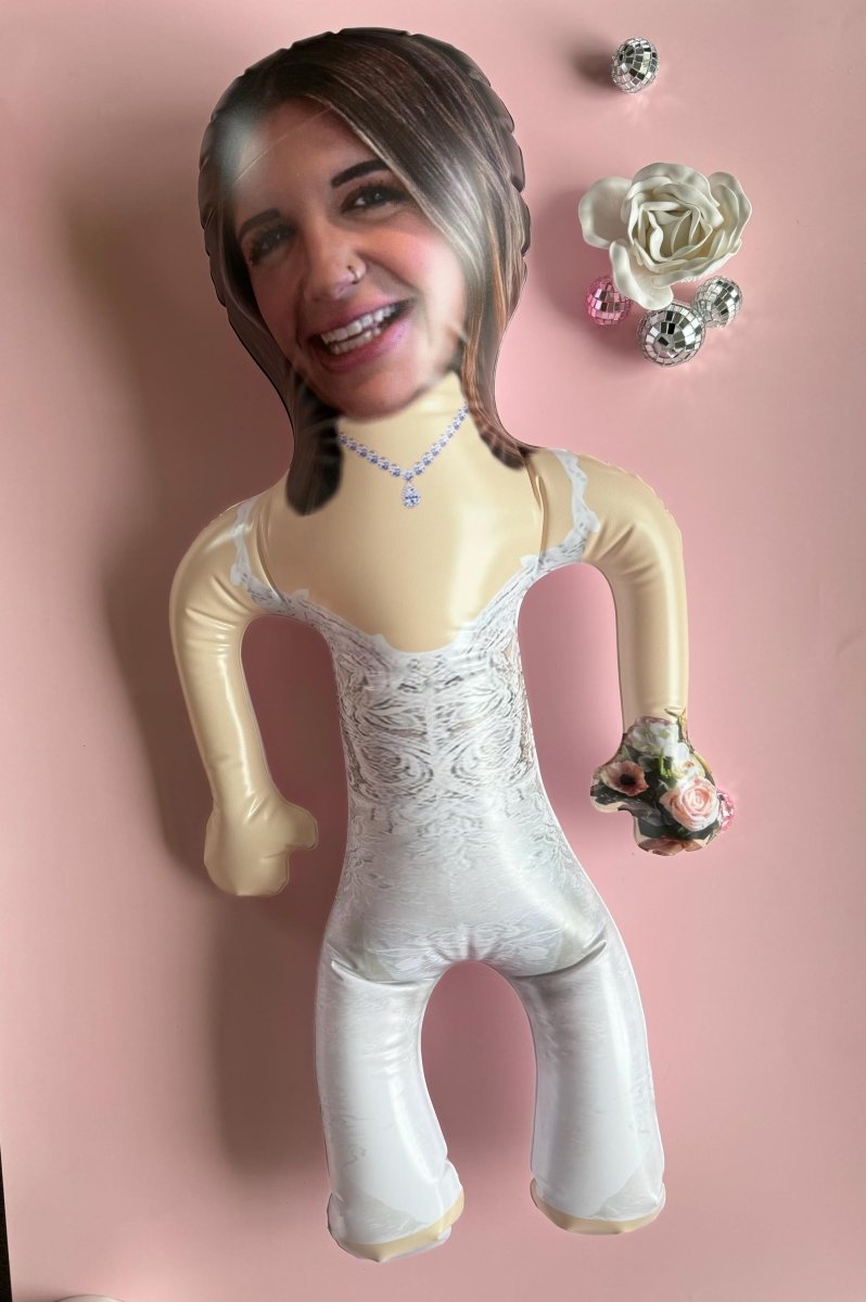 Inflatable Bride Doll Custom Doll Bride Gift for Lesbian Bachelorette Decorations LGBTQ Bachelorette Balloons for Hen Party Bach and Boujee