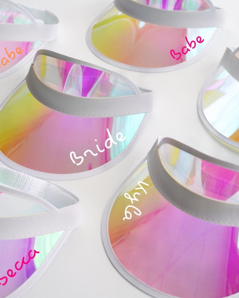 Island Bachelorette Party Visor Bach Island Font Personalized Name Visor Beach Pool Custom Sticker Bride Entered the Villa Bachelorette Gift Bach and Boujee