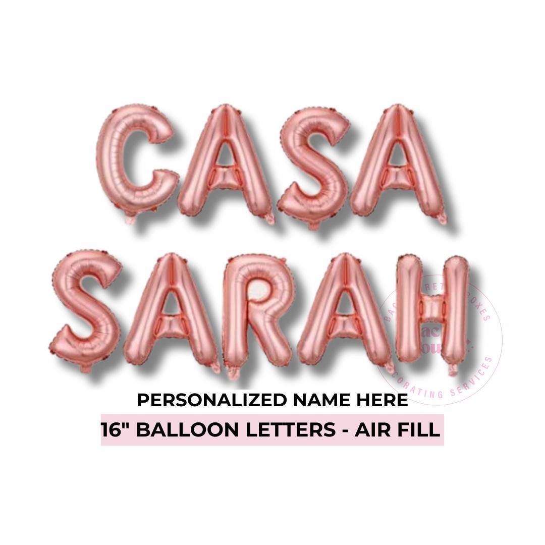 Island Theme Bachelorette - Casa Banner Casa Amor Sign Custom Phrase Balloon Mi Casa Es Su Bach and Boujee